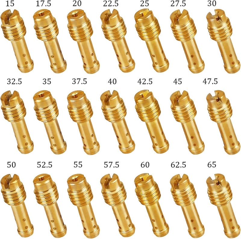 Lonsda 21PCS Carburetor Pilot Jet Slow Jet Kit for Mikuni VM/TM/TMX VM22/210 AX100 EN GN TZR TM TMS Carburetor 15-65 - Image 4